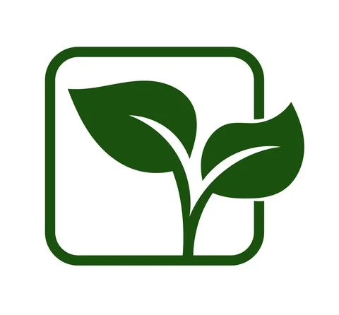 Green leaves logo vector icon Stock Illustration