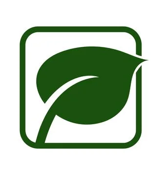 Green leaves logo vector icon Stock Illustration