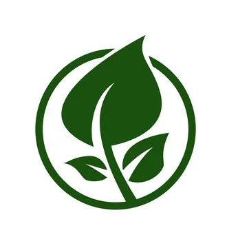 Green leaves logo vector icon Stock Illustration