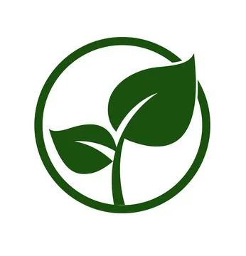 Green leaves logo vector icon Stock Illustration