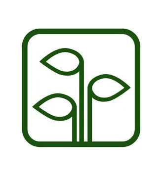 Green leaves logo vector icon Illustrazione stock