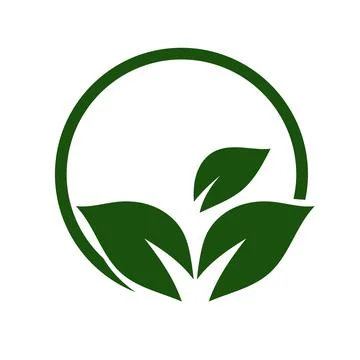 Green leaves logo vector icon Illustrazione stock
