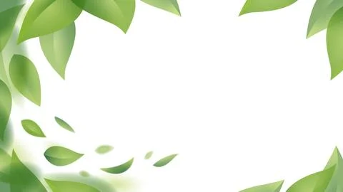 Green leaves in motion design. Stock Illustration
