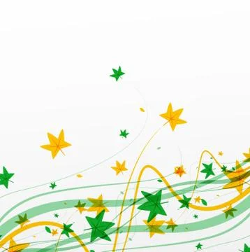 Green leaves pattern background. Ecology modern abstract template Stock Illustration