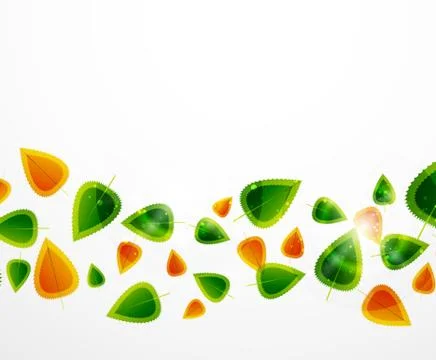 Green leaves pattern background. Ecology modern abstract template Stock Illustration