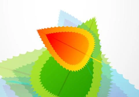 Green leaves pattern background. Ecology modern abstract template Illustrazione stock