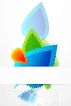 Green leaves pattern background. Ecology modern abstract template Stockillustratie