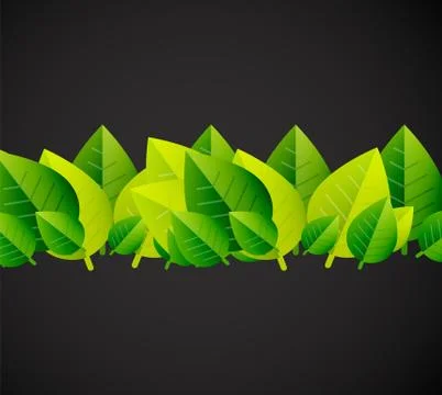 Green leaves pattern background. Ecology modern abstract template Illustrazione stock