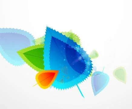 Green leaves pattern background. Ecology modern abstract template Stock Illustration
