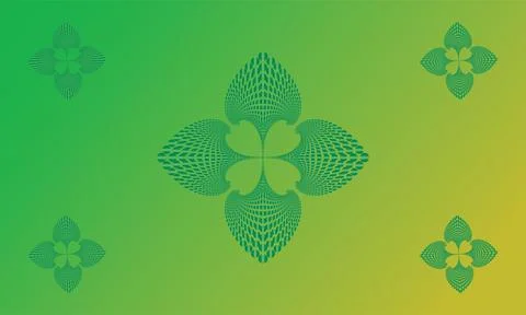  Green leaves pattern background with natural floral design elements イラスト素材