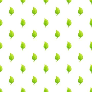 Green leaves pattern creating fresh seamless background Stock Illustration