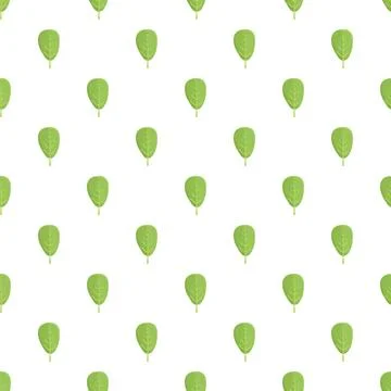 Green leaves pattern creating seamless organic background Illustrazione stock