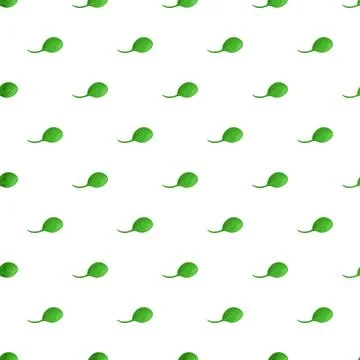 Green leaves pattern forming seamless vegetable background Stock Illustration