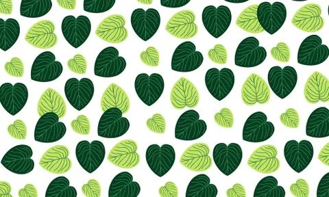 Green leaves Pattern Stock Illustration