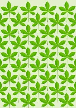 Green leaves pattern illustration Stock Illustration