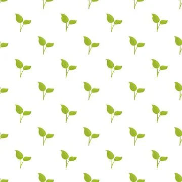 Green leaves pattern showing new growth and ecology Stock Illustration