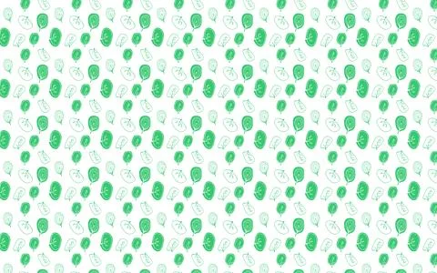 Green Leaves Pattern (Textile, Outlined) Stock Illustration