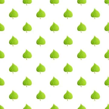 Green leaves repeating pattern creating seamless background Stock Illustration