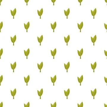 Green leaves repeating pattern creating organic background Stock Illustration