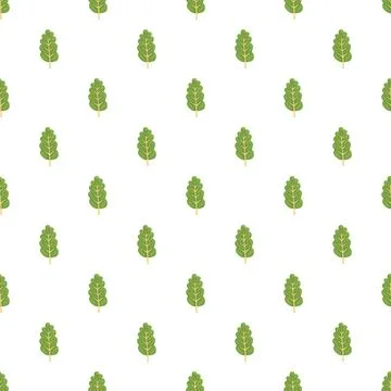 Green leaves repeating pattern forming a seamless background Illustrazione stock