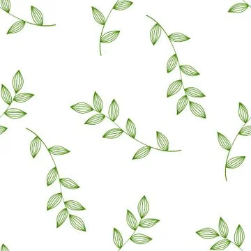 Green leaves seamless Stock Illustration