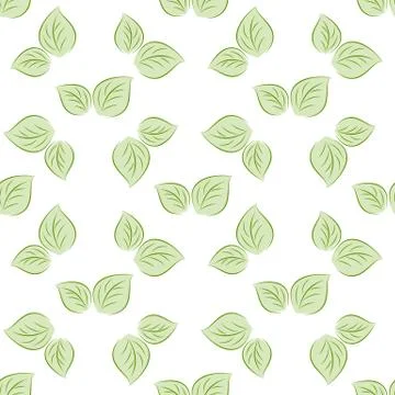 Green leaves seamless Stock Illustration