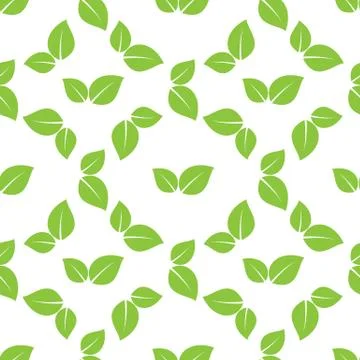 Green leaves seamless Stock Illustration