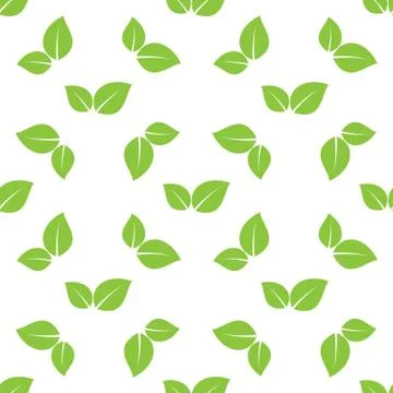 Green leaves seamless Stock Illustration