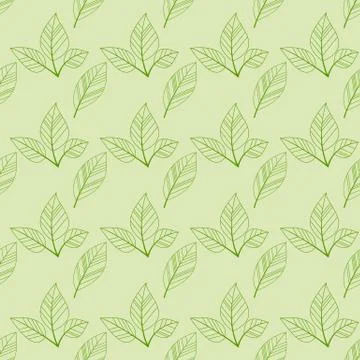 Green leaves seamless Stock Illustration