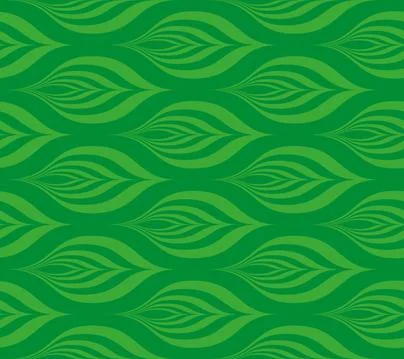 Green leaves seamless pattern. Abstract textile print. Vector illustration. Illustrazione stock