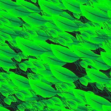 Green Leaves Seamless Pattern Background Stockillustratie