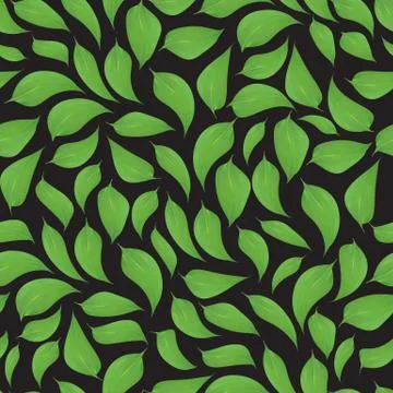 Green leaves seamless pattern Stock-Illustration