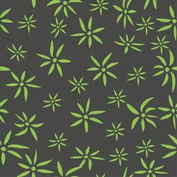 Green leaves seamless pattern. Stock Illustration