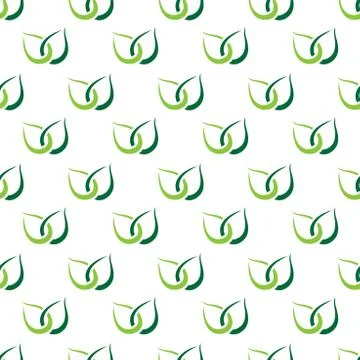 Green leaves seamless pattern Illustrazione stock