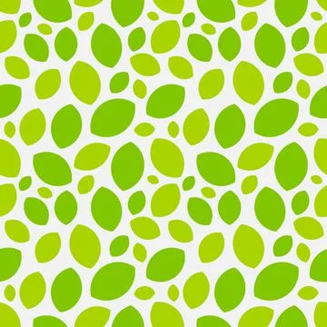 Green leaves seamless pattern. Vector illustration. Stock Illustration