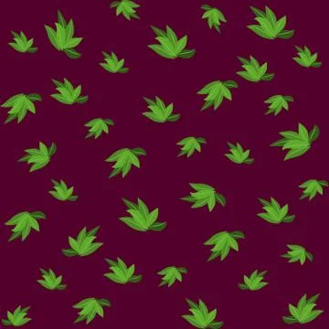 Green leaves seamless pattern for your wallpaper design. Stock Illustration