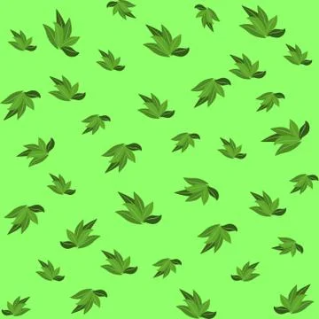 Green leaves seamless pattern for your wallpaper design. Stock Illustration