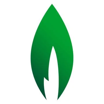 Green leaves set icons Stock Illustration