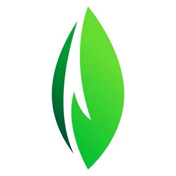 Green leaves set icons Stock Illustration