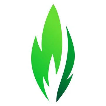 Green leaves set icons Stock Illustration