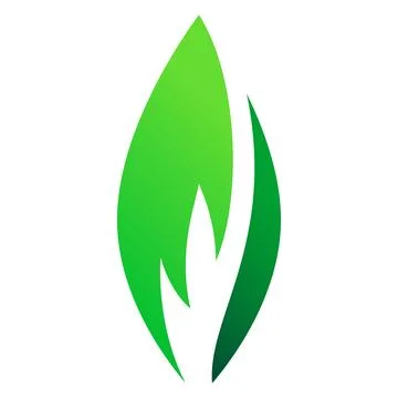 Green leaves set icons Stock Illustration