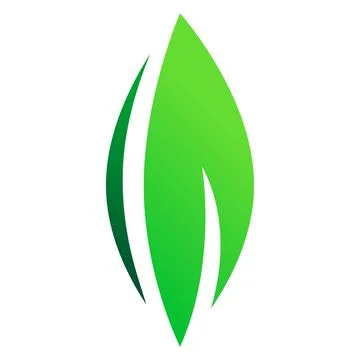 Green leaves set icons Stock Illustration