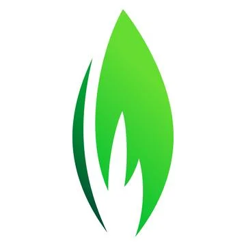 Green leaves set icons Stock Illustration