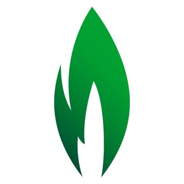 Green leaves set icons Stock Illustration