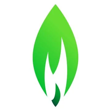 Green leaves set icons Stock Illustration