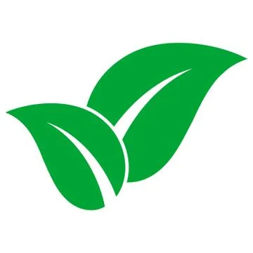 Green leaves. Vector icon Stock Illustration