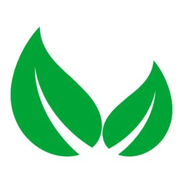 Green leaves. Vector icon Stock Illustration