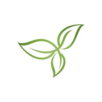 Green Leaves Vector Logo Template Illustration Design. Vector EPS 10. Stock Illustration