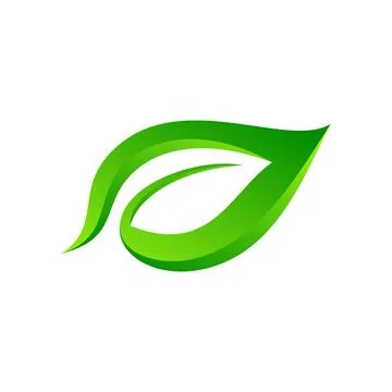 Green Leaves Vector Logo Template Stock Illustration