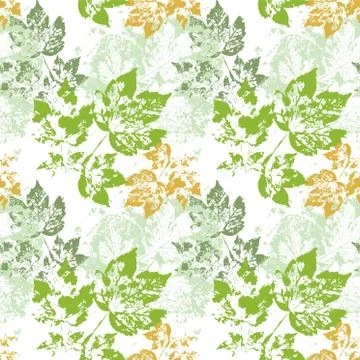 Green leaves vector pattern green transparent seamless Stock Illustration